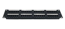 CNAweb 48 Port Cat6 2U Rackmount 110 RJ45 Network Patch Panel 568A 568B picture