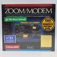 Vintage AMC Zoom Modem 2400 Baud Modem for IBM PC XT AT PS/2 New Old Stock NOS picture