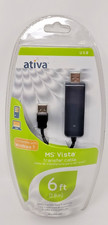 Ativa MS Vista 6 Foot USB Transfer Cable Windows 7 Compatible New Old Stock picture