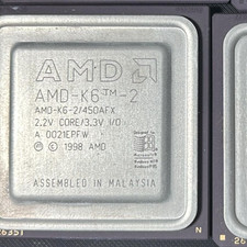 AMD CPU  K6 AMD-K6-2/450AFX 2.2V Core/3.3V Processor Tested picture