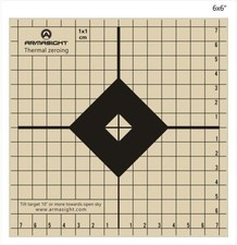 Thermal Zeroing Target With Sticky Adhesive Base 6 X 6 Inch 10-Pack picture