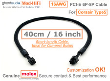 ⚡️UPgrading-16AWG PCI-E GPU 6-Pin Cable for Corsair Type5 SF SF-L -📏40cm/16inch picture