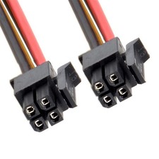 ATX Power Cable for Molex Micro Fit Connector 4Pin Male to 60cm, Black picture