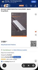 j5create JCD403 USB4 8K 6-in-1 USB-C Hub HDMI Ethernet PD Gray/Black picture
