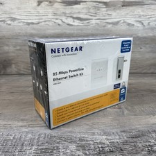 NETGEAR XEB1004 85 Mbps Powerline Ethernet Switch Kit - Brand New Sealed NOS picture