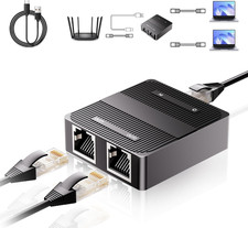 1 to 2 Gigabit Ethernet Splitter, 3-Port 1000Mbps Network Switch with Type-C picture
