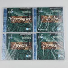 Math CD-ROM Set Algebra Geometry Trigonometry Calculus Pro One Step Up Windows picture
