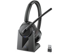 Mopchnic Wireless On-Ear Bluetooth Headset Noise Cancel Mic USB Dongle Base picture