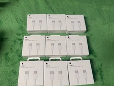 Lot Of 9 OEM Apple 60W USB-C to USB-C Woven Charge Cable 1m Fast Charging In Box picture
