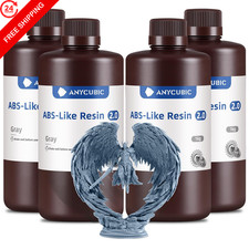 ANYCUBIC 2nd Gen Resin Technology ABS-Like 2.0 Bundle, 3D 4kg, Grey picture