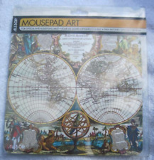 Allsop Double Globe Vintage Map Mousepad Art Optical Rollerball Mice 2007 Office picture