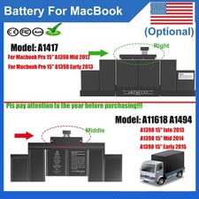 ✅A1618 A1494 /A1417 Battery For MacBook Pro 15'' Retina A1398 2013 2014 2015 NEW picture
