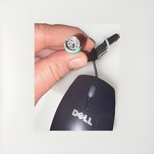🔥Vintage DELL (M-S69, M071KC) Black PS/2 Scroll Wheel Wired Ball Mouse picture
