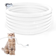 10ft Pet Cord Protector - Chew-Proof Cable Cover for Dogs Cats Rabbits White picture