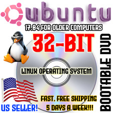 Ubuntu 17.04 32-Bit for Older Computers Linux OS DVD or USB Live Boot / Install picture