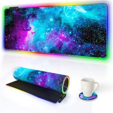 RGB Gaming Mouse Pad Extended, Large Led Mousepads Non-Slip Rubber Base with ... picture