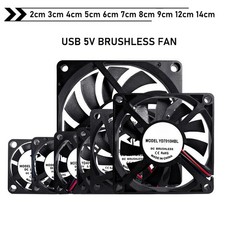 DC 5V USB Silent Brushless Cooling Fan 20mm 30mm 40mm 50mm 60mm 70mm 80mm -120mm picture