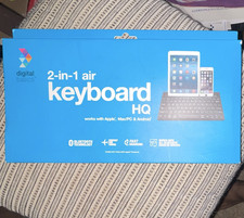Digital Basics 2-in-1 Air Keyboard HQ Bluetooth Folio Case for iPad Pro 11 Black picture