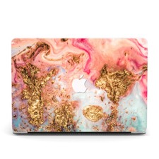 Luxury Pink Golden Marble Cover For Macbook Neo 13 Air 13 15 Pro 14 16 12 11 in picture