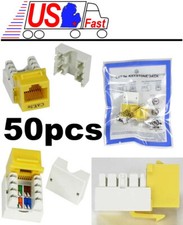 Lot50pcs/pack Cat5e RJ45 Keystone Network 10/100/1000 Jack/Port 110Punch {YELLOW picture