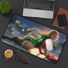 Cammy White Desk Mat, Street Fighter Computer Desk Pad, Gamer Gift picture