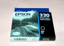 Epson 220 (T220120-S) Durabrite Ultra Black Ink Cartridge New Expired 12/2018 picture