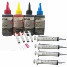 HP 952 Genuine Ink Cartridge REFILL KIT with 4x100ml Ink +4 refill tips picture