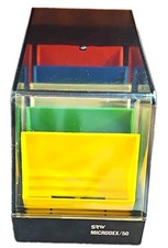80's SRW MICRODEX/50 Plastic Index Card Storage Box w/ Lid for 3.5