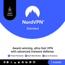 NordVPN Standard, 10 Devices, 1-Month, VPN & Cybersecurity, Digital Code picture