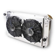 OHOB-COOL 3 Row Full Aluminum Radiator with Fan For 1984-1990 Chevy 82-02 chevy picture