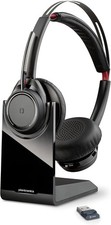 Plantronics Poly Voyager Focus UC Wireless Headset Computer w/ Charge Stand picture