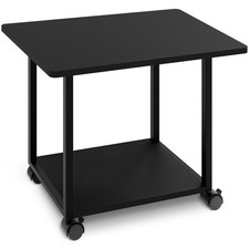 22x15.75 Inch Large Under Desk Printer Stand 2Tier Rolling Cart Storage picture
