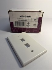 Wirepath Wall Plate 2 Port Midi Keystone White Deco MIDI-2-WH Box of 10 picture