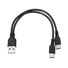 MECCANIXITY Multi USB A to 2 Type C 2 in 1 Splitter 8 Inch, Black picture