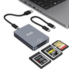 Type B/XQD/SD Card Reader 10Gbps with USB Type-A and Type-C Cables picture