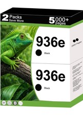 2 Pack 936e 936XL Black Ink Cartridge With Chip Replacement For HP picture