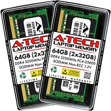 A-Tech 64GB Kit 2x 32GB PC4-25600 Laptop SODIMM DDR4 3200 MHz 260-Pin Memory RAM picture