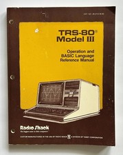 1980 Tandy Radio Shack TRS-80 Model III BASIC Language Reference Manual 26-2112 picture