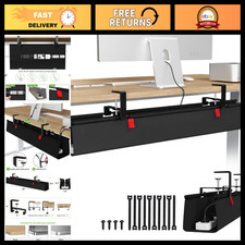 Large No Drill Under Desk Cable Management Tray 36