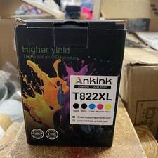 3 Pack T822XL Higher Yield Ink Cartridge (B/B/C/M/Y) Not An OEM New picture