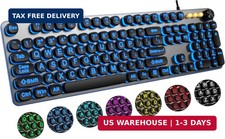 QUASIO Large Print Backlit Keyboard with 7-Color Backlit, Wired USB Lighted Comp picture