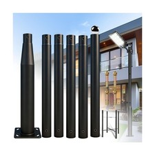 Street Light Pole 20Ft Tall, Outdoor Metal Split Heavy Duty Street Lamp Post ... picture