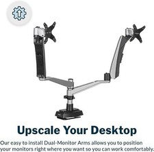 Vari Dual Monitor Arm 48003 VESA Monitor Mount w/ 360 Degree Adjustment 27
