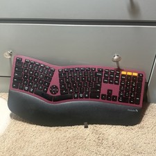 ProtoArc EKM01 Plus Ergonomic Maroon Wireless Keyboard w/ Dongle &Ergo Bluetooth picture