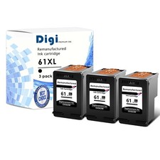 3PK 61XL 61XL Ink Cartridge Black For HP Officejet 2620 4630 4635 Deskjet 3060 picture