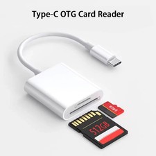 2 in 1 USB-C Card Reader, OTG USB C To SD TF Memory Converter for iPhone iPad picture