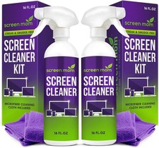 Multi-Device Screen Cleaner Kit: 2x16oz Spray & Scratch-Free Microfiber Cloth picture