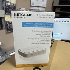 NETGEAR Business 5-Port Gigabit Ethernet Unmanaged Switch GS605 White NEW BOX picture