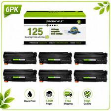 GREENCYCLE 6PC CRG125 Toner Cartridge Fits for Canon imageCLASS LBP 6018L 6020 picture