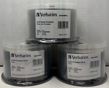 3 Packs Verbatim CD-R 700MB 52X DataLifePlus 80Min Inkjet Hub Printable 50pk picture